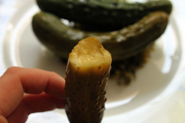 a bitten pickle