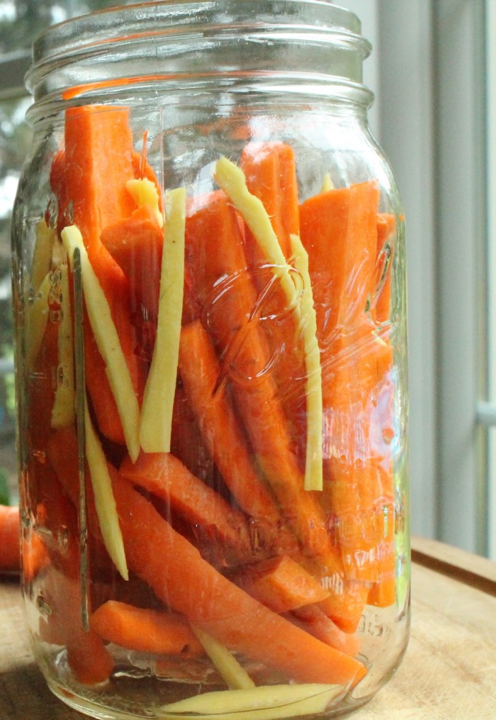 Carrot and ginger sticks