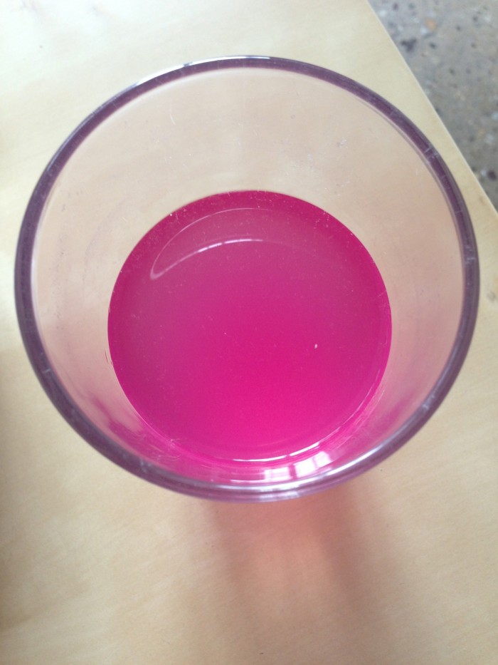 Neon pink drink