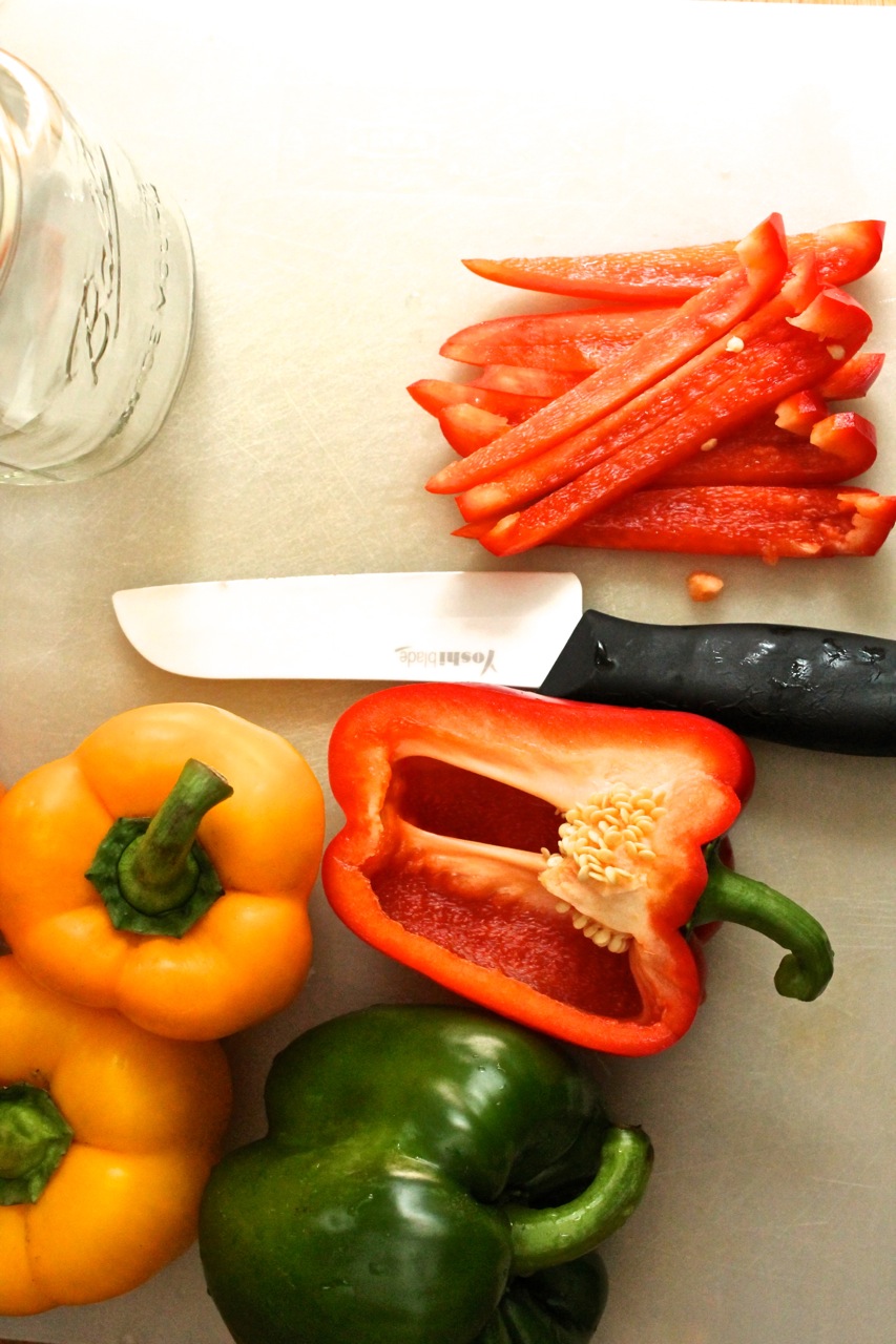 Chopped Bell Pepper and whole peppers phickle