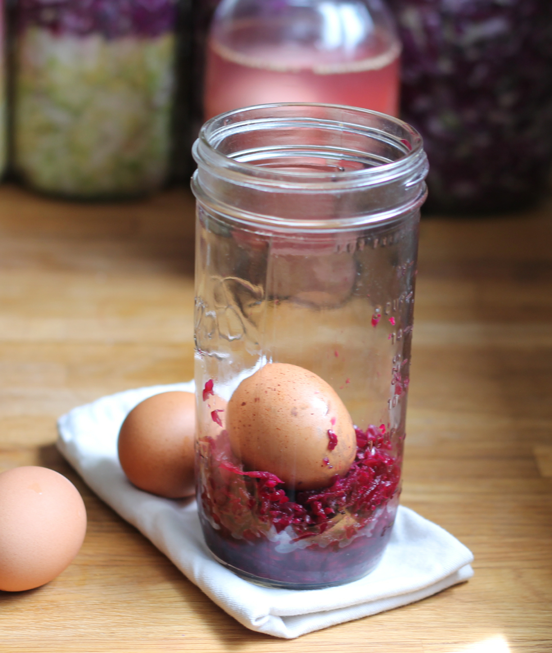 Burying eggs in sauerkraut phickle