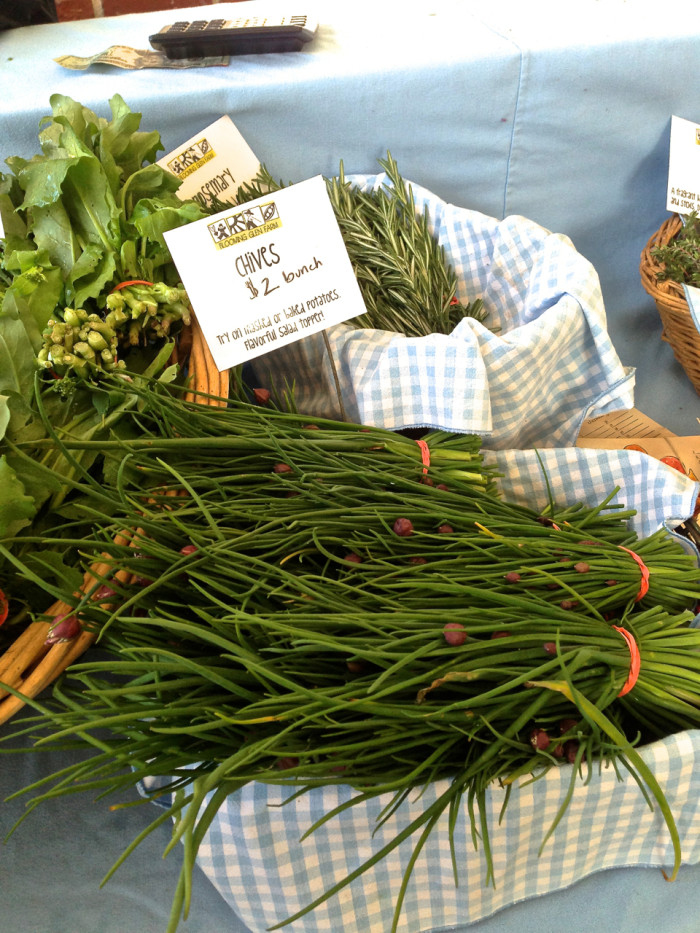 chives at the farmers' markets