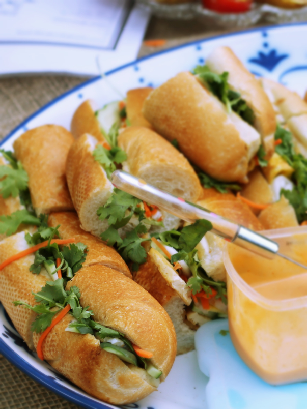 These banh mi were SO good! One kind swapper shared a huge platter of them on the potluck table