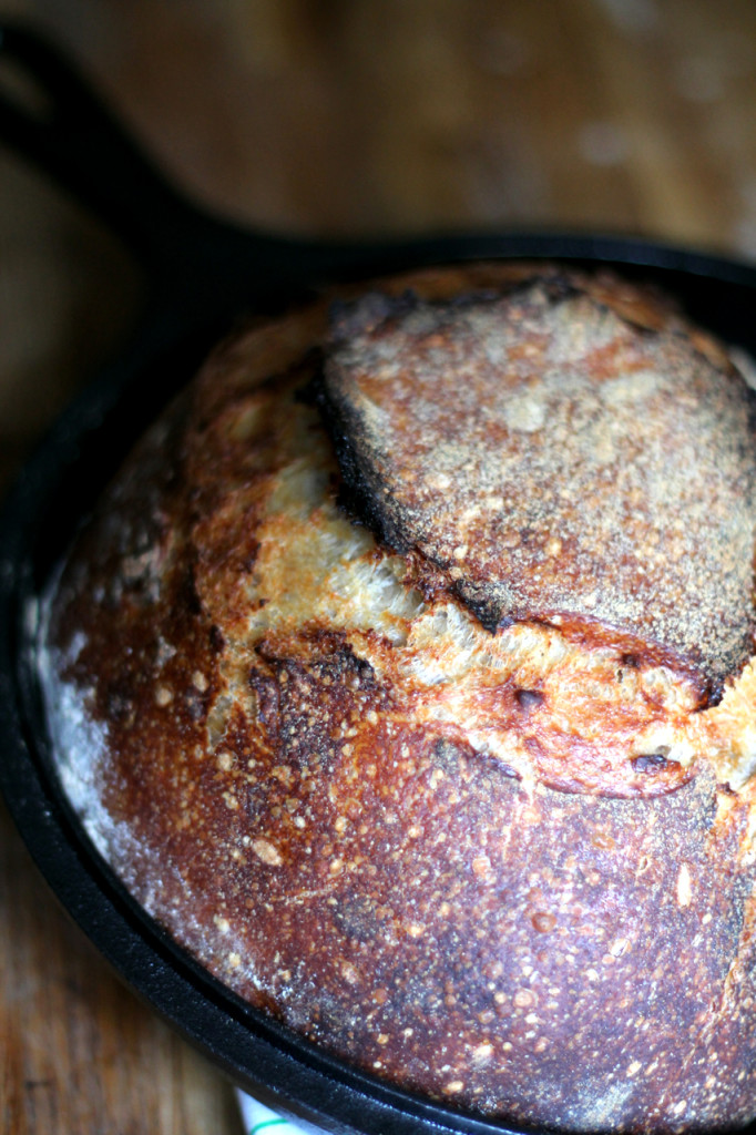 crackly crust on sourdough bread