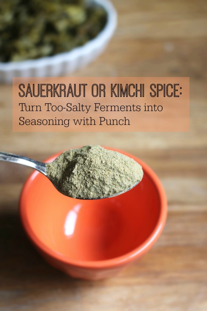 Make spice powder from kimchi or kraut