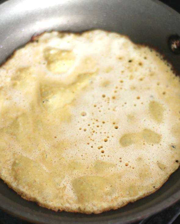Fermented Blintz in a pan